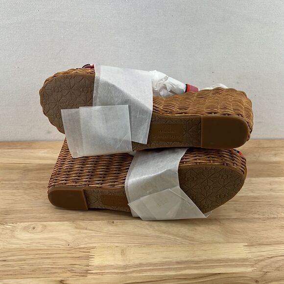 Kate Spade Patio Wedge Sandals- Sidewalk Stripe- Size 11- NIB - Picture 5 of 6
